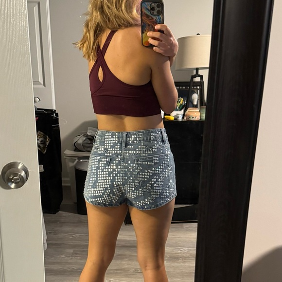 Nasty Gal Zebra Hotfix Denim Short - Picture 9 of 9